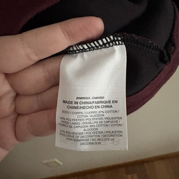 Nike Men Size L Burgundy Side Zip Sportswear Tech Fleece Funnel Neck Hoodie - Picture 11 of 13